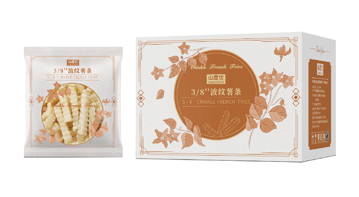  Shandushi 3/8 Crinkle French Fries