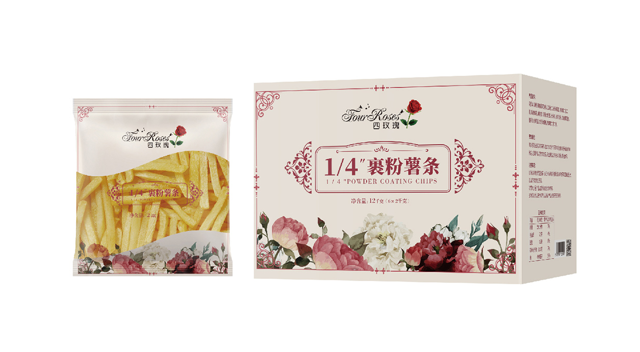 Four Roses 1/4 Coated French Fries