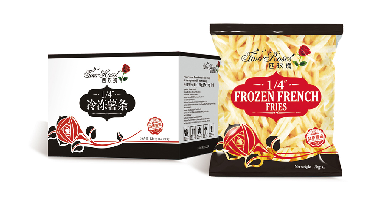 Four Roses 1/4 Frozen French Fries